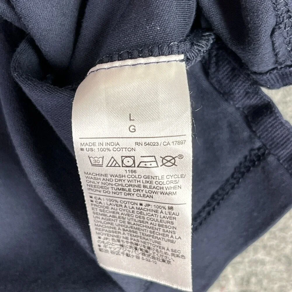 BANANA REPUBLIC LUXE‎ TOUCH POLO SHIRT MENS L PREPPY NAVY GOLF CASUAL QUICK-DRY